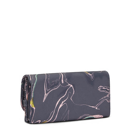 Kipling Money Land Printed Snap Wallet Lommebok Grå | NO 1033TC